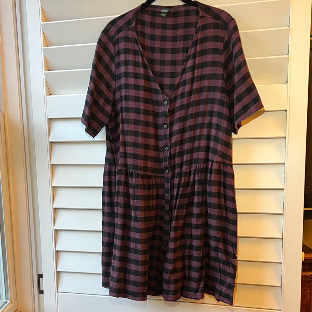 Wild Fable Plaid Button-Down Dress